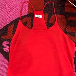 Long flowy red top from Tobi size S.